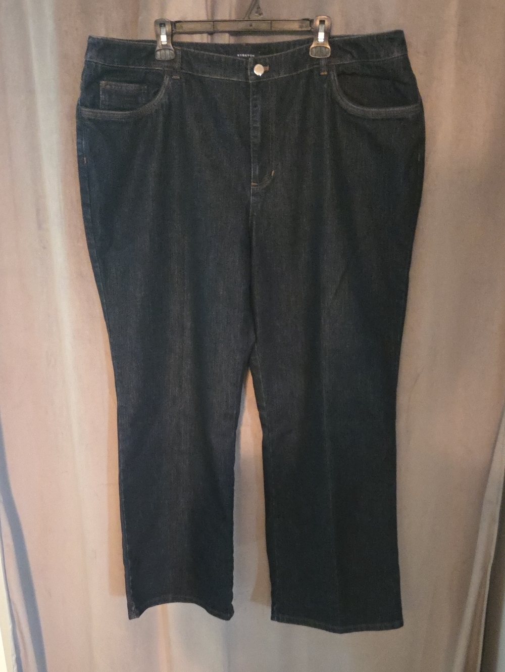 Jones New York Size 22W Dark Blue Straight-Leg Jeans